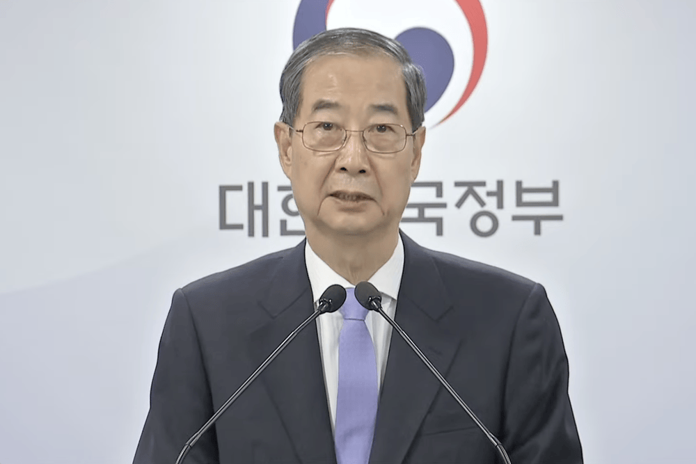 恢复国务总理职权后 韩德洙发表对韩国国民讲话